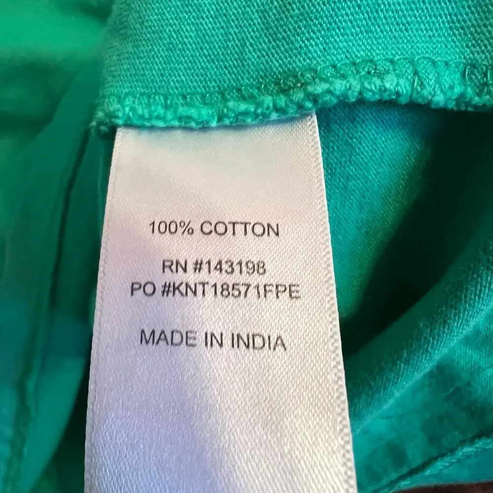 CHUBBIES Long Sleeve Tee Shirt 100% Cotton in Teale Green Men's Size Large - Picture 7 of 7